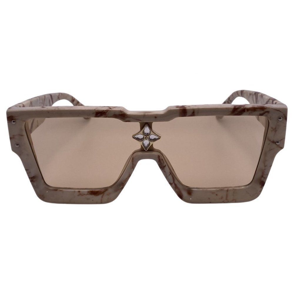 6156 | Cream Marble Unisex Square Fashion Sunglasses
